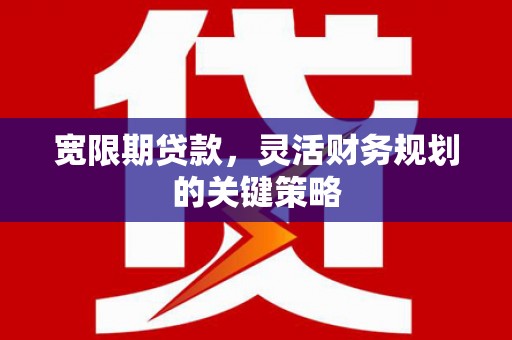 阳曲宽限期贷款，灵活财务规划的关键策略