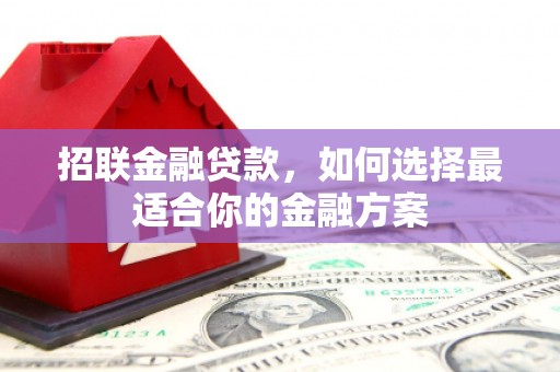 两当招联金融贷款，如何选择最适合你的金融方案