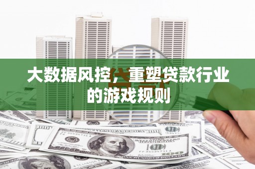 长寿大数据风控，重塑贷款行业的游戏规则
