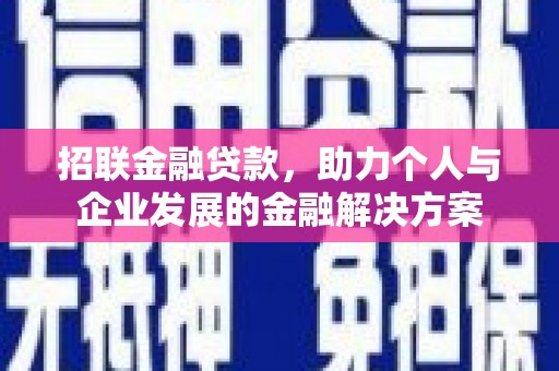 龙岗招联金融贷款，助力个人与企业发展的金融解决方案