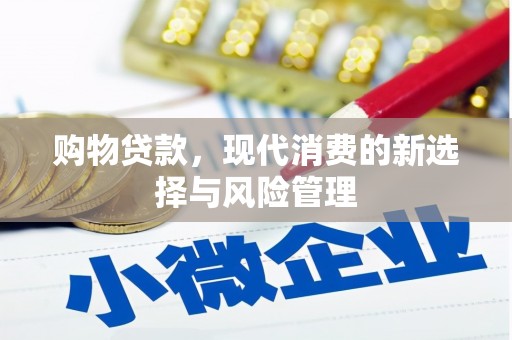 浦江购物贷款，现代消费的新选择与风险管理