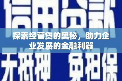 太麻里探索经营贷的奥秘，助力企业发展的金融利器