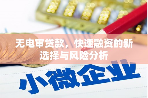 新北无电审贷款，快速融资的新选择与风险分析
